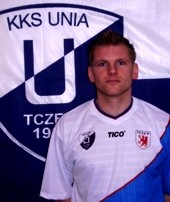 Mateusz Gruchaa jest najlepszym strzelcem Unii - zdoby 5 bramek. (fot. F. Liebner)